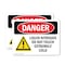 Signmission Liquid Nitrogen Do Not Touch Extremely Cold Danger Sign, Vinyl Decal, 10in W x 7in L, 2PK OS-2PACK-DS-D-710-L-1422 - alternate 1
